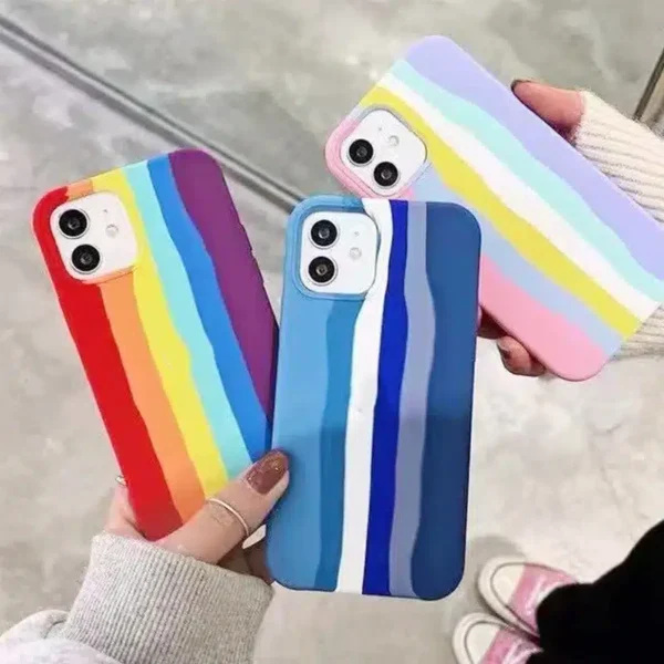 iPhone 11 Original Rainbow Silicone Phone Case